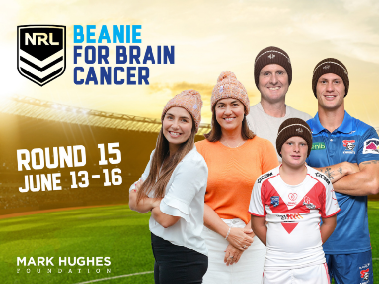 MARK HUGHES FOUNDATION AND NRL LAUNCH BEANIE FOR BRAIN CANCER ROUND ...