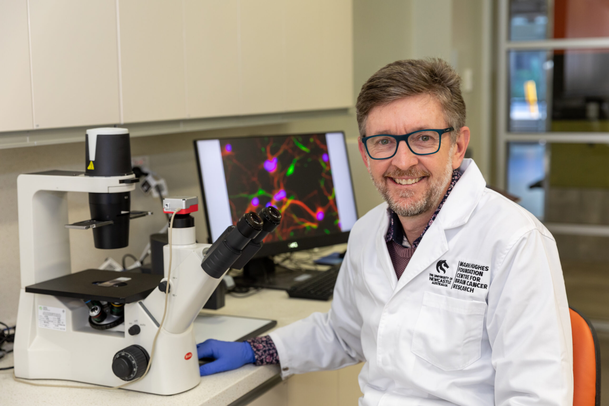 Scenes from the opening of the Mark Hughes Foundation Centre for Brain Cancer Research, Medical Science West, Callaghan, May 31, 2022.Image shows Associate Professor Paul Tooney. Pic by Eddie O'Reilly, UON Marketing & Comms.